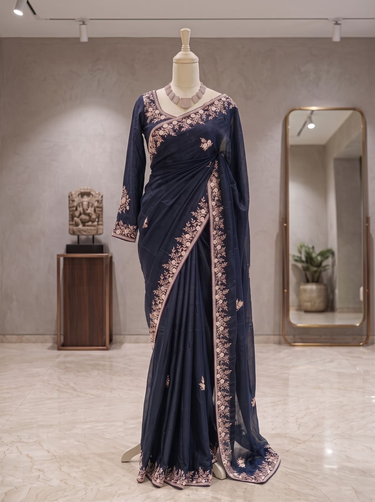 Fancy Sequin Embroidered Saree