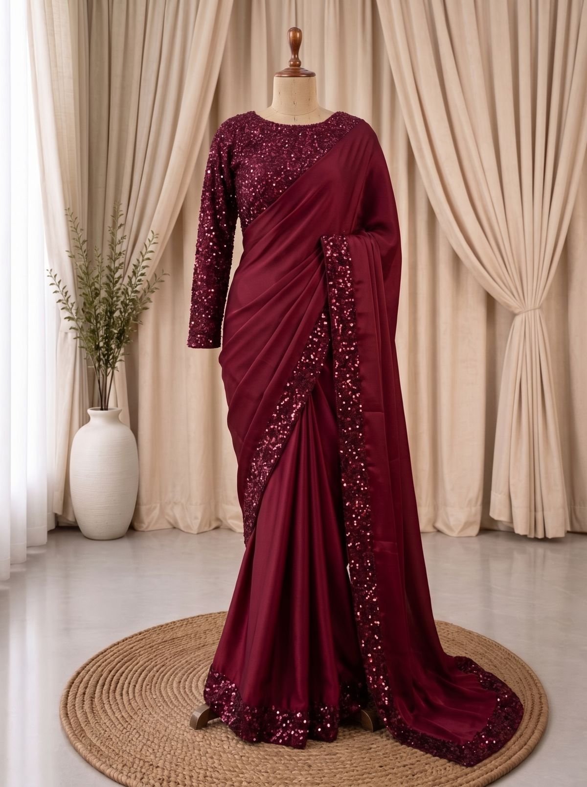 Moon light silk saree