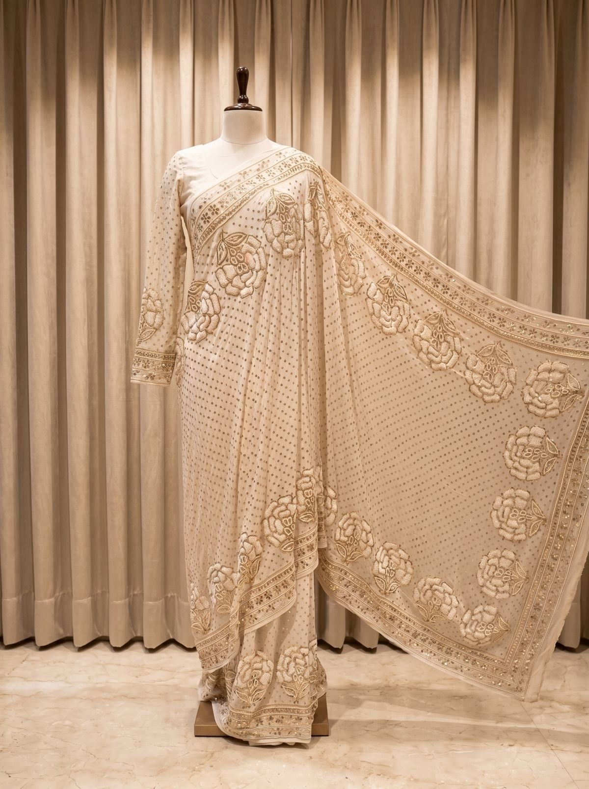mukesh hand work saree