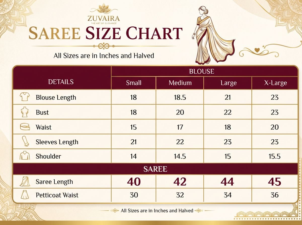 Saree Size Chart
